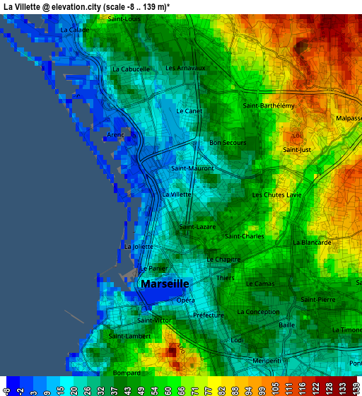 La Villette elevation map