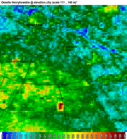 Osiedle Henrykowskie elevation map