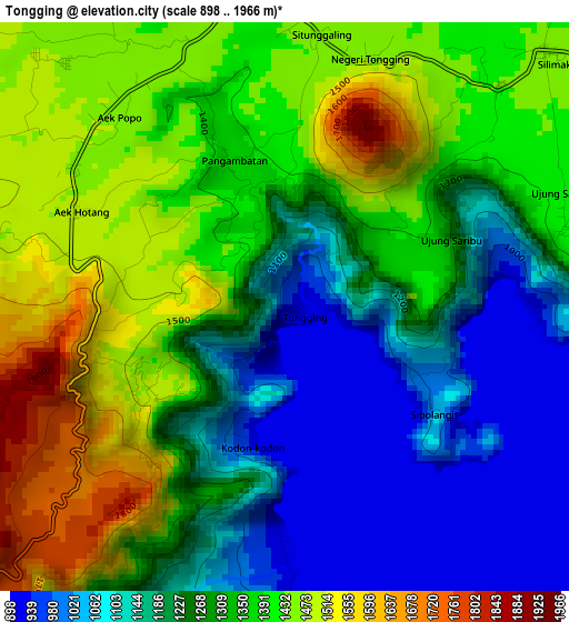 Tongging elevation map