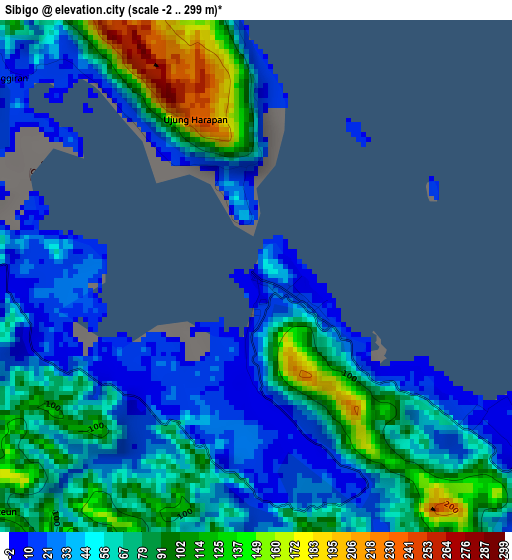 Sibigo elevation map