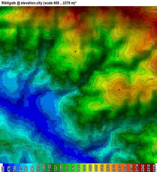 Rikitgaib elevation map