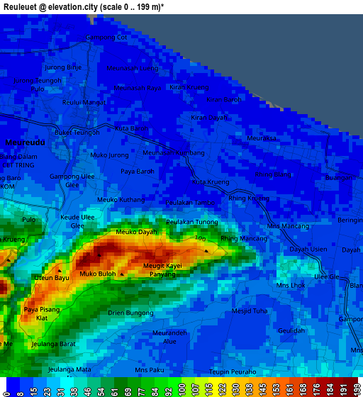 Reuleuet elevation map