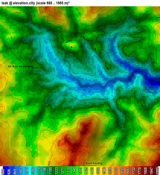 Isak elevation map
