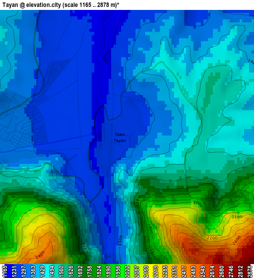 Tayan elevation map