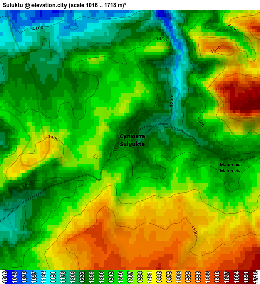 Suluktu elevation map