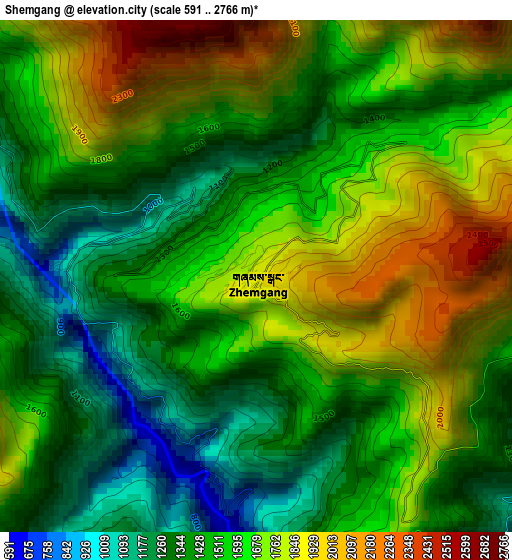 Shemgang elevation map