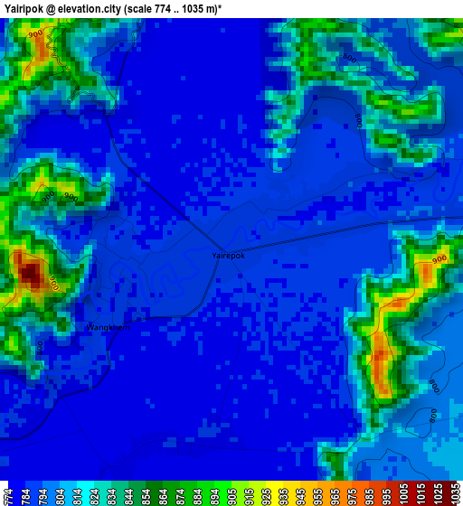 Yairipok elevation map