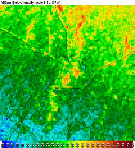 Vijāpur elevation map