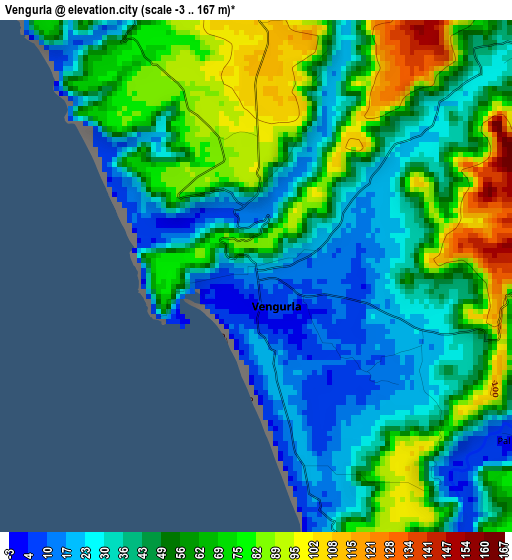 Vengurla elevation map