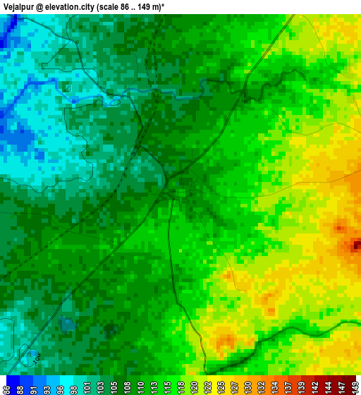 Vejalpur elevation map