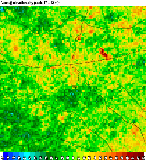 Vasa elevation map