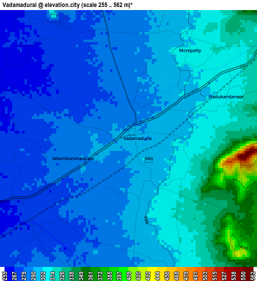 Vadamadurai elevation map