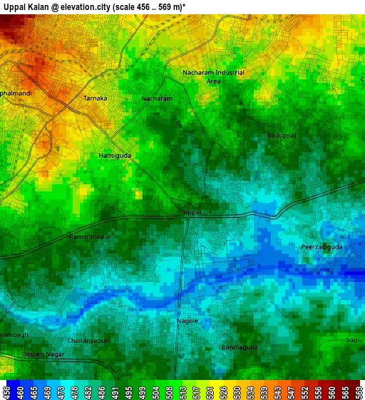 Uppal Kalan elevation map