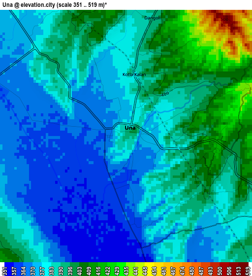 Una elevation map