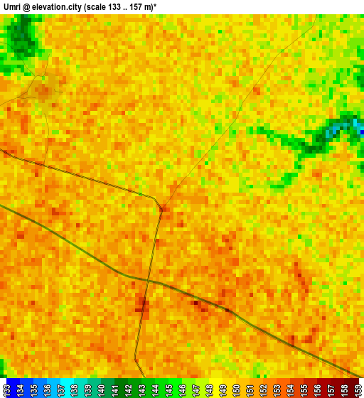 Umri elevation map