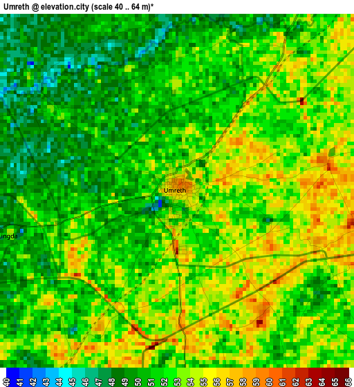 Umreth elevation map