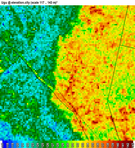 Ugu elevation map