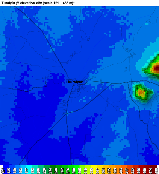 Turaiyūr elevation map