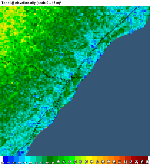 Tondi elevation map