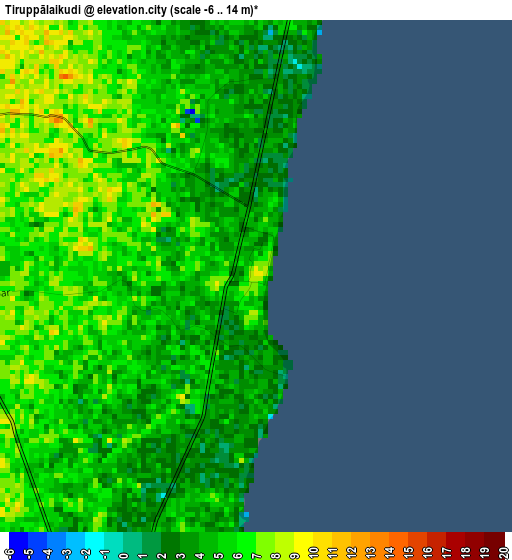 Tiruppālaikudi elevation map