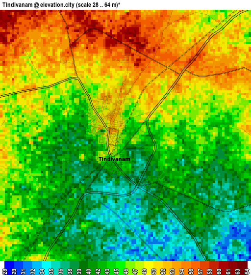 Tindivanam elevation map