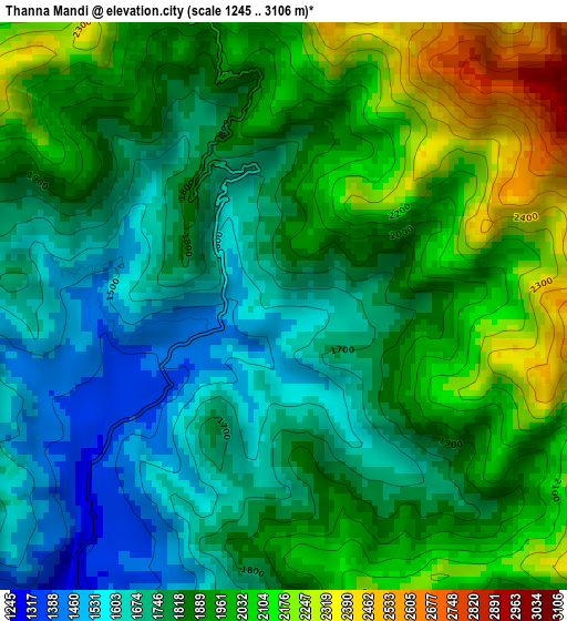 Thanna Mandi elevation map