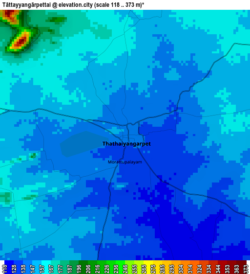 Tāttayyangārpettai elevation map