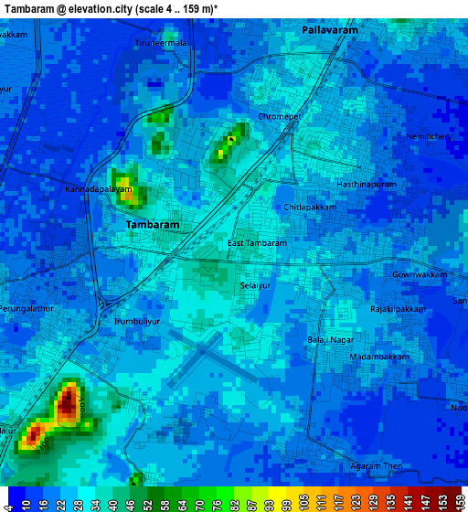 Tambaram elevation map