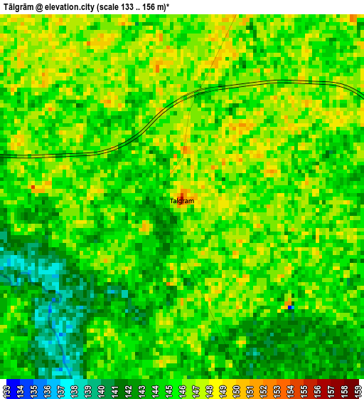 Tālgrām elevation map