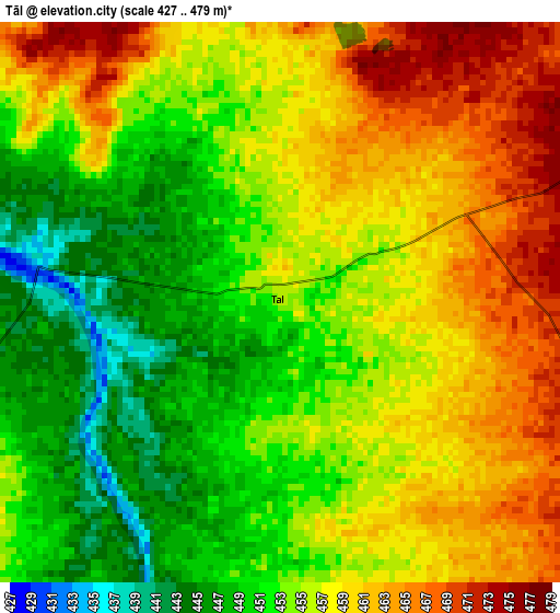 Tāl elevation map