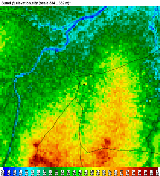 Sunel elevation map