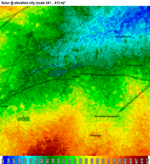 Sulur elevation map