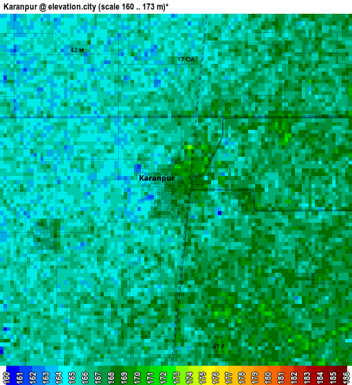 Karanpur elevation map
