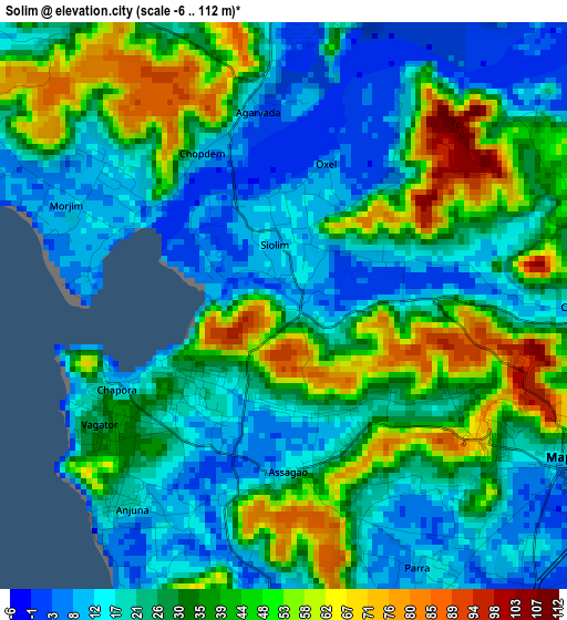 Solim elevation map