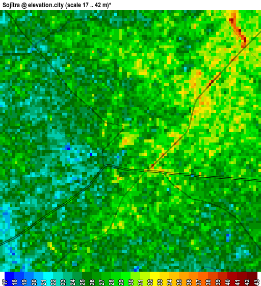 Sojītra elevation map