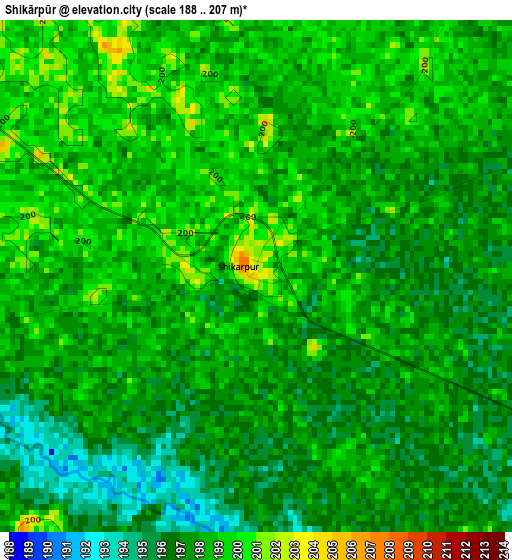 Shikārpūr elevation map