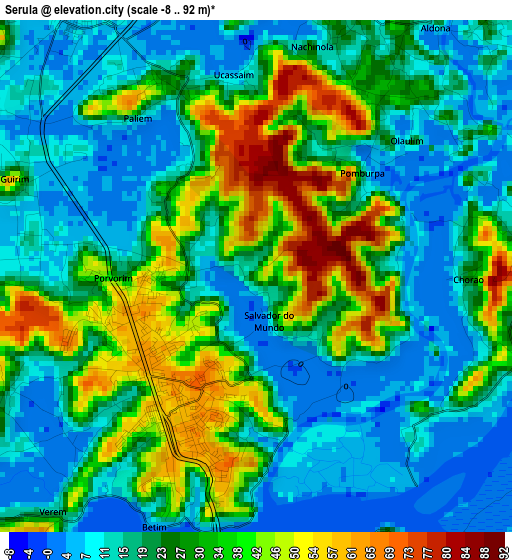 Serula elevation map