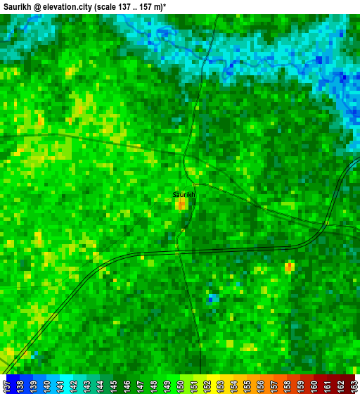 Saurikh elevation map