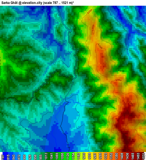 Sarka Ghāt elevation map