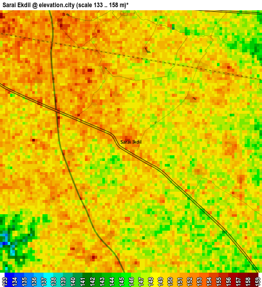 Sarai Ekdil elevation map