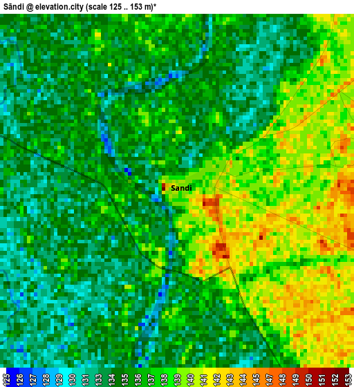 Sāndi elevation map