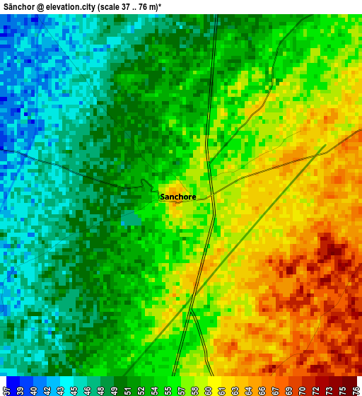 Sānchor elevation map