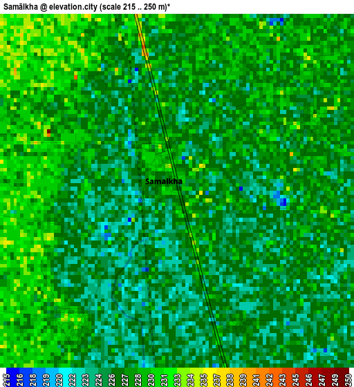 Samālkha elevation map