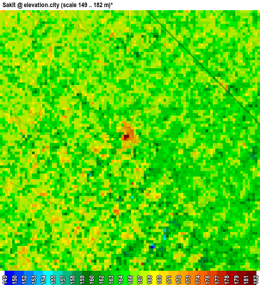 Sakīt elevation map