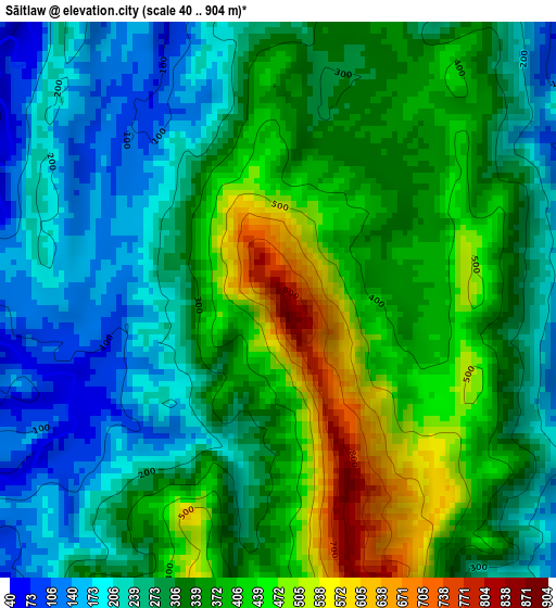 Sāitlaw elevation map