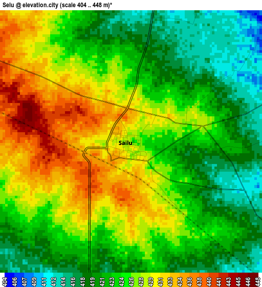 Selu elevation map