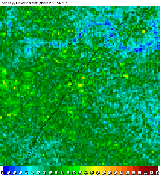 Sādāt elevation map