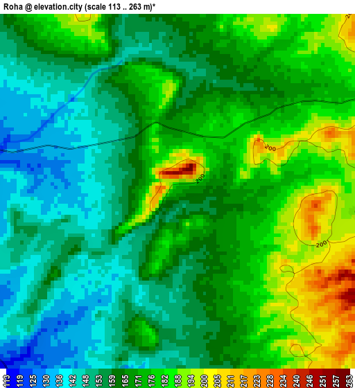 Roha elevation map