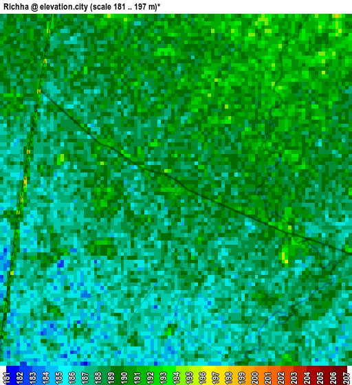 Richha elevation map