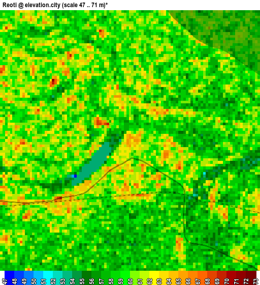 Reoti elevation map